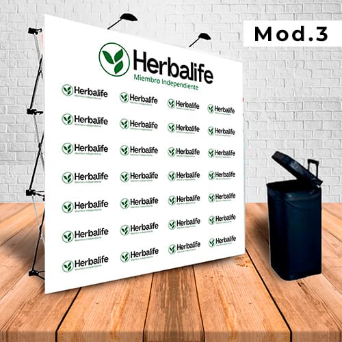 Photocall Herbalife Textil PopUp 219x219 - Imagen 3