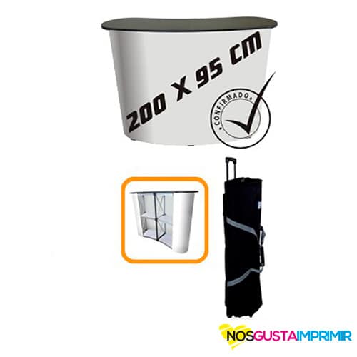 Stand 126x97 madera y aluminio