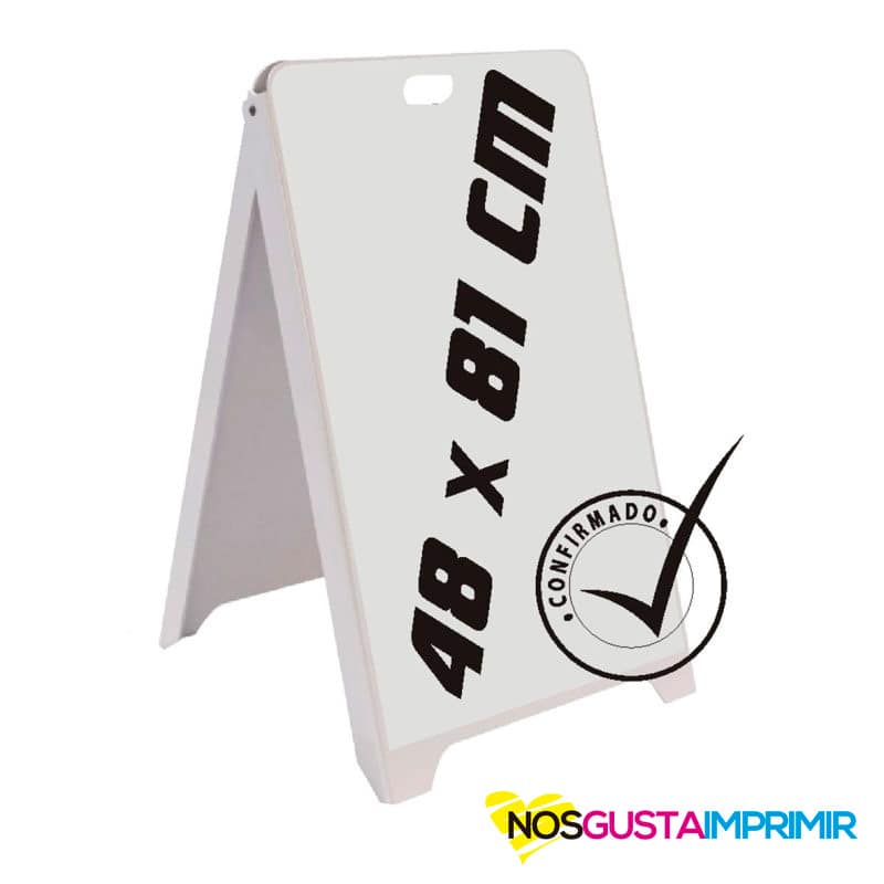 Caballete PVC 55x88 2 caras con diseño