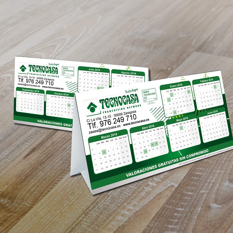 1.000 Calendarios de mesa Tecnocasa