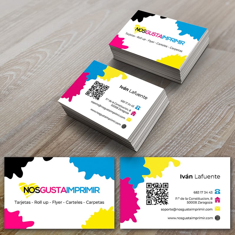 1.000 Tarjetas de visita 300 grms